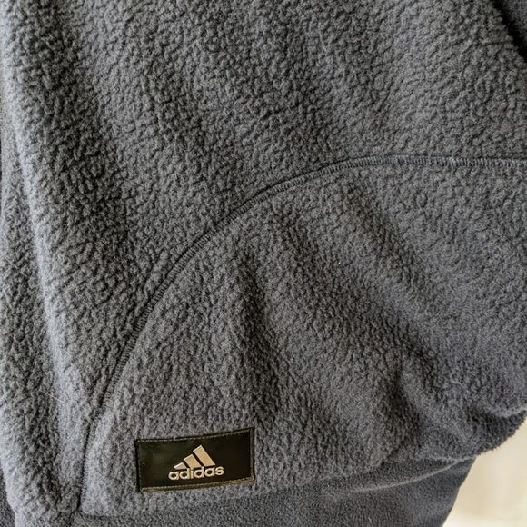 Women's‎ adidas Holidayz Sherpa GT Jacket Size 2X Navy Full Zip Crop Fleece NEW - Picture 4 of 7